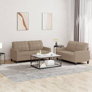 Loungeset 2-delig kunstleer cappuccino