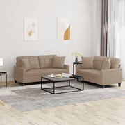 Loungeset 2-delig kunstleer cappuccino