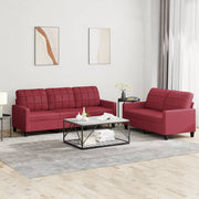 Loungeset 2-delig kunstleer wijnrood