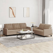 Loungeset 2-delig kunstleer cappuccino