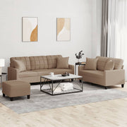 Loungeset 3-delig kunstleer cappuccino