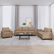 Loungeset 3-delig kunstleer cappuccino