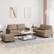 Loungeset 3-delig kunstleer cappuccino