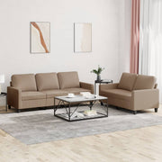 Loungeset 2-delig kunstleer cappuccino