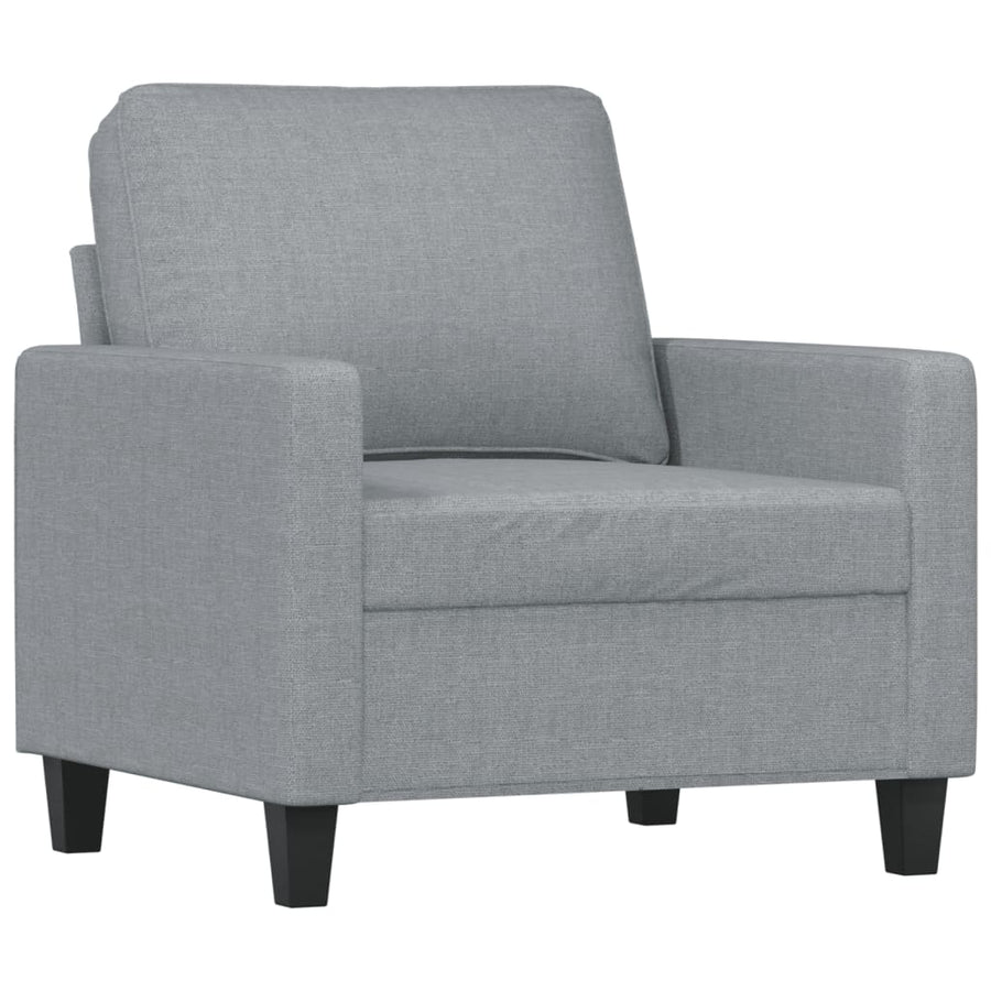 3-Delige Loungeset Stof Lichtgrijs met kussens