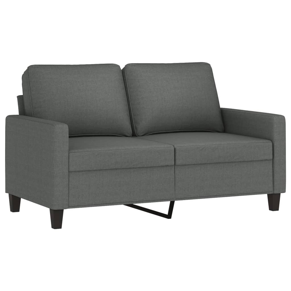 3-Delige Loungeset Stof Donkergrijs met kussens