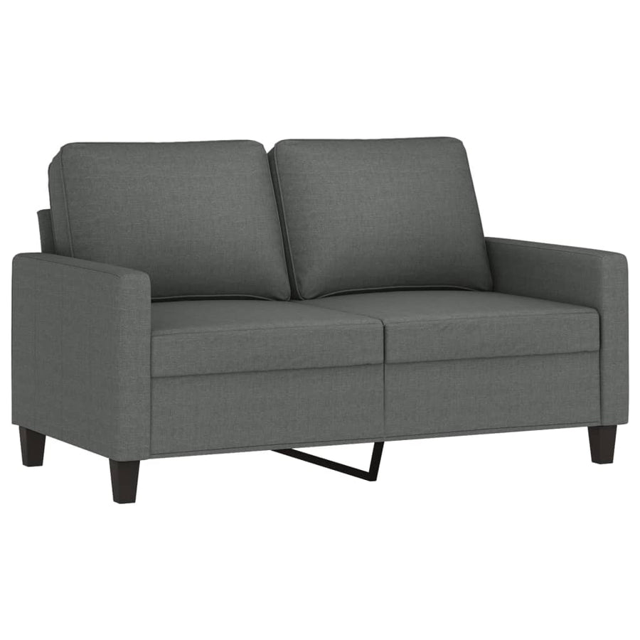3-Delige Loungeset Stof Donkergrijs met kussens