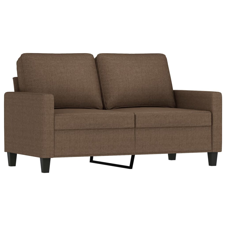 4-Delige Loungeset Stof Bruin met kussens