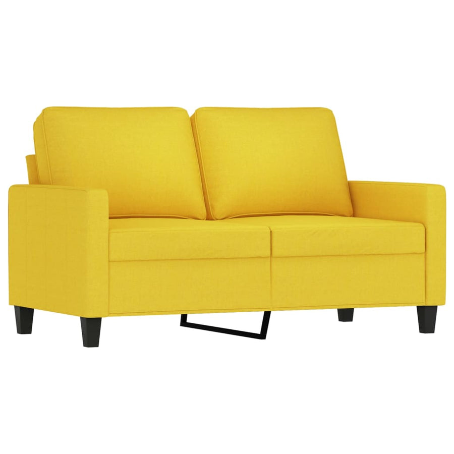 3-Delige Loungeset Stof Lichtgeel