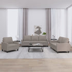 3-Delige Loungeset Met Kussens Stof Taupe