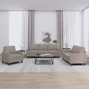 Loungeset 3-delig stof taupe