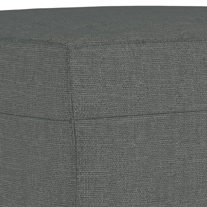 4-Delige Loungeset Met Kussens Stof Donkergrijs met kussens en voetenbankje