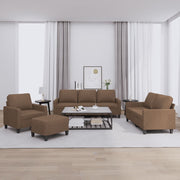 Loungeset 4-delig stof bruin