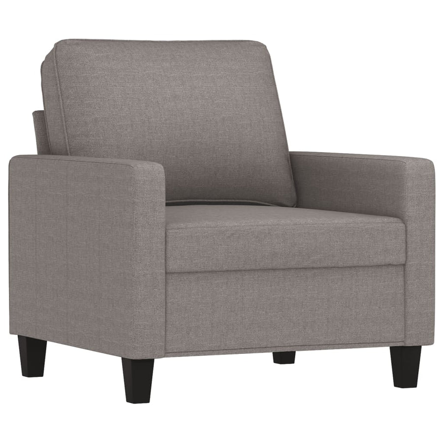 4-Delige Loungeset Met Kussens Stof Taupe met kussens en voetenbankje
