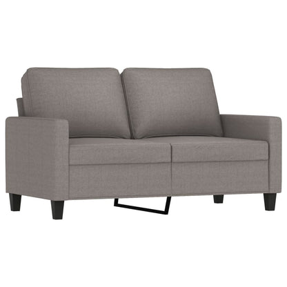 4-Delige Loungeset Met Kussens Stof Taupe met kussens en voetenbankje