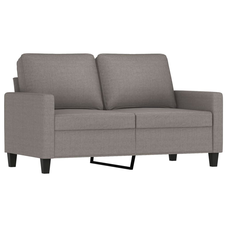 4-Delige Loungeset Met Kussens Stof Taupe met kussens en voetenbankje