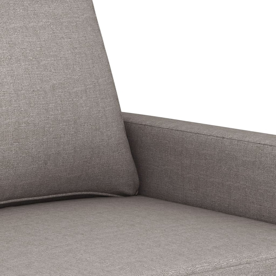 4-Delige Loungeset Met Kussens Stof Taupe met kussens en voetenbankje