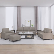 Loungeset 4-delig taupe met kussens