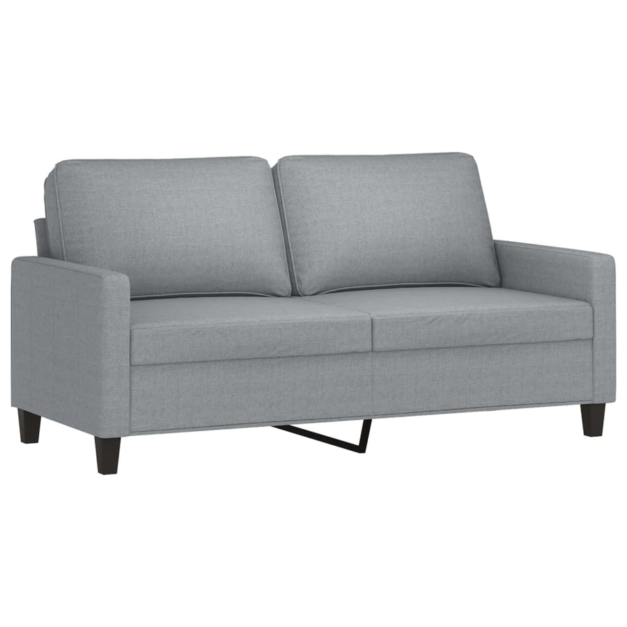 2-Delige Loungeset Stof Lichtgrijs met kussens