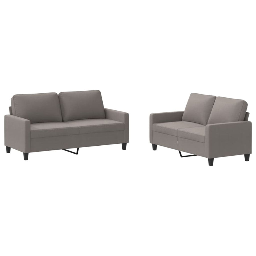 2-Delige Loungeset Met Kussens Stof Taupe