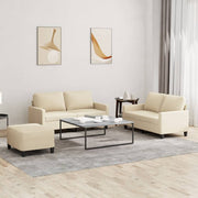 Loungeset 3-delig crème stof