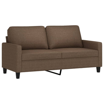 4-delige Loungeset met kussens stof bruin