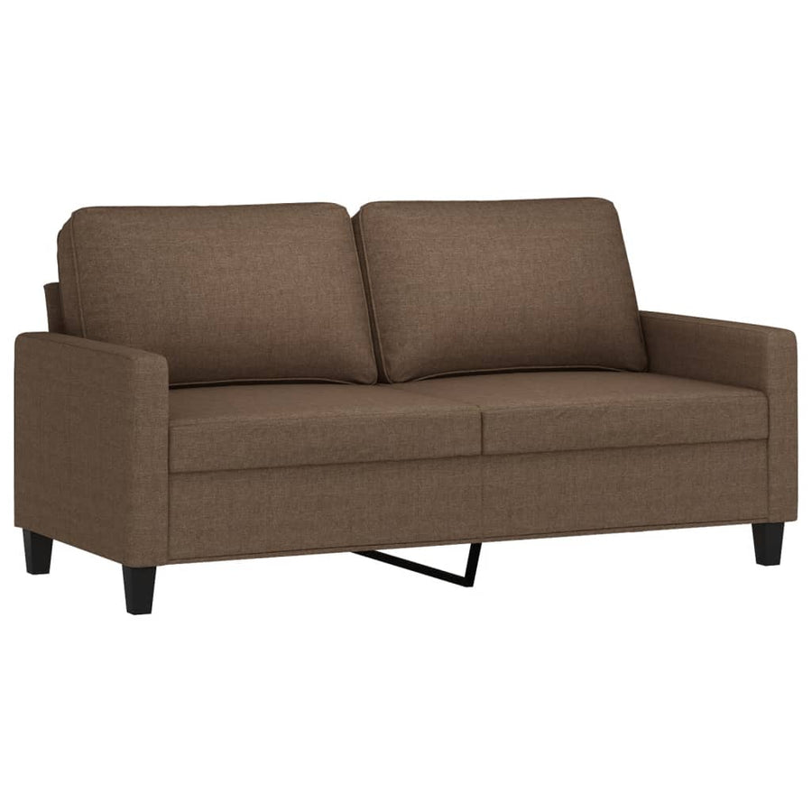 4-delige Loungeset met kussens stof bruin