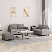 Loungeset 3-delig taupe stof