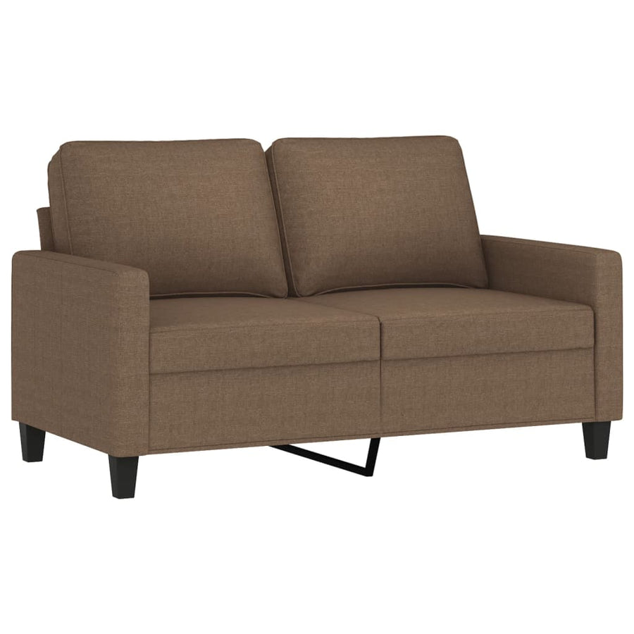 2-Delige Loungeset Stof Bruin met kussens