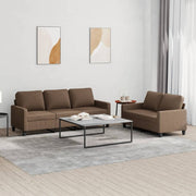 Loungeset 2-delig stof bruin