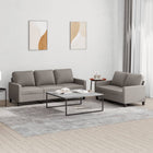 2-Delige Loungeset Met Kussens Stof Taupe