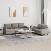 Loungeset 2-delig stof taupe