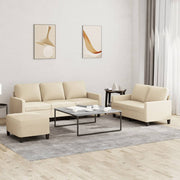 Loungeset 3-delig stof crème