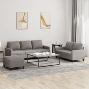 Loungeset 3-delig taupe stof