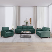 Loungeset 3-delig fluweel donkergroen