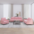 3-Delige Loungeset Fluweel Roze met kussens