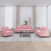 Loungeset 3-delig fluweel roze