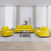 Loungeset 3-delig fluweel geel
