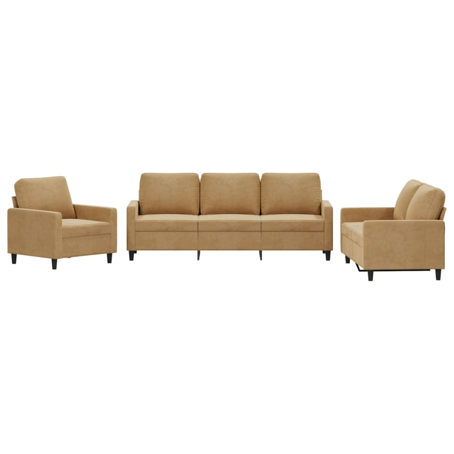 3-Delige Loungeset Fluweel 7
