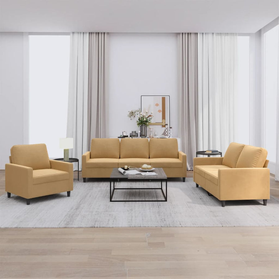 3-Delige Loungeset Fluweel 7