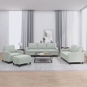 Loungeset 4-delig fluweel lichtgrijs