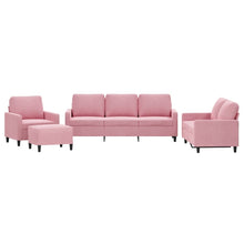 4-Delige Loungeset Met Kussens Fluweel Roze