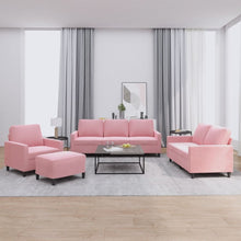 4-Delige Loungeset Met Kussens Fluweel Roze