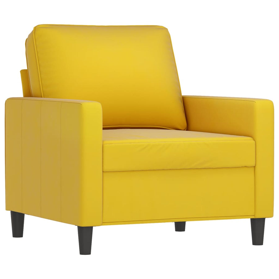 4-delige Loungeset met kussens fluweel geel