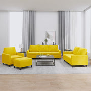 Loungeset 4-delig fluweel geel