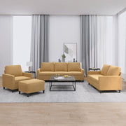 Loungeset 4-delig fluweel bruin