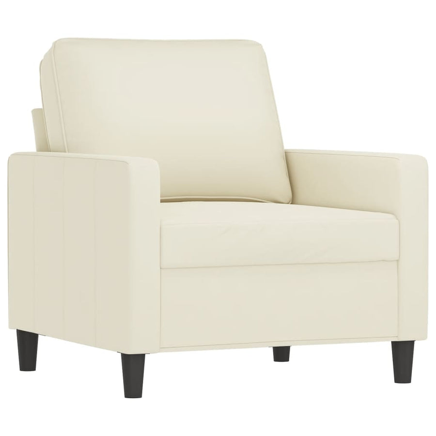 4-delige Loungeset met kussens fluweel crèmekleurig