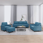 4-delige Loungeset met kussens fluweel blauw