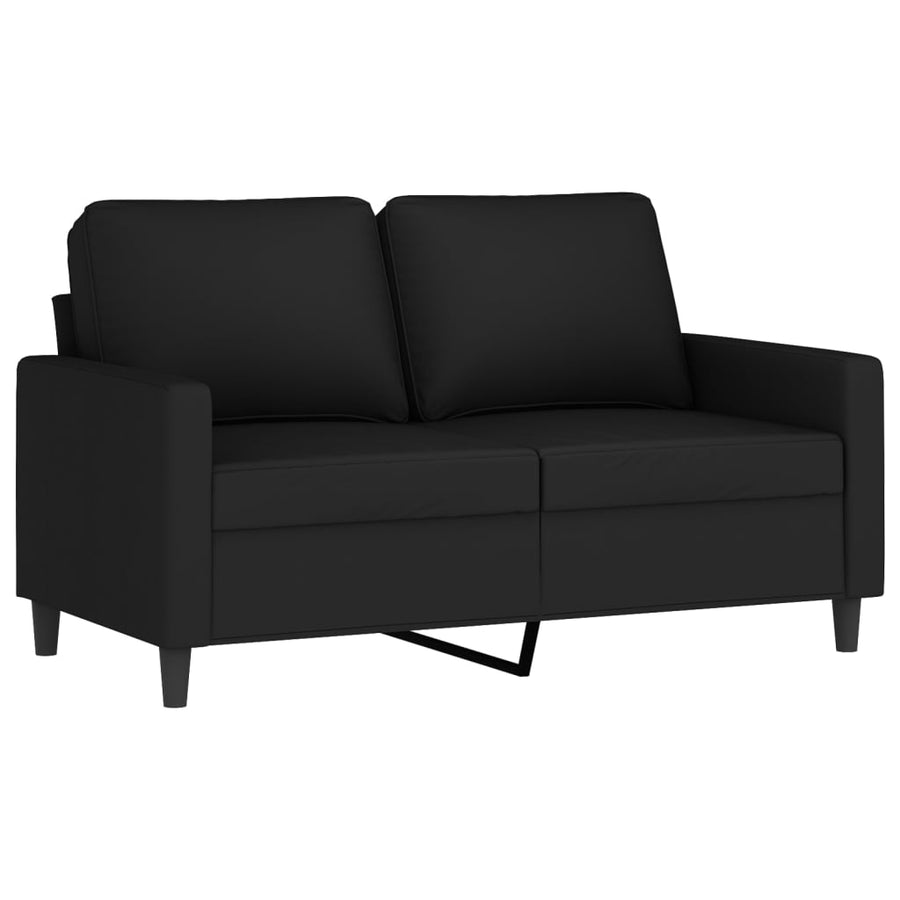 2-Delige Loungeset Fluweel Zwart met kussens