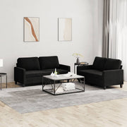 Loungeset 2-delig fluweel zwart